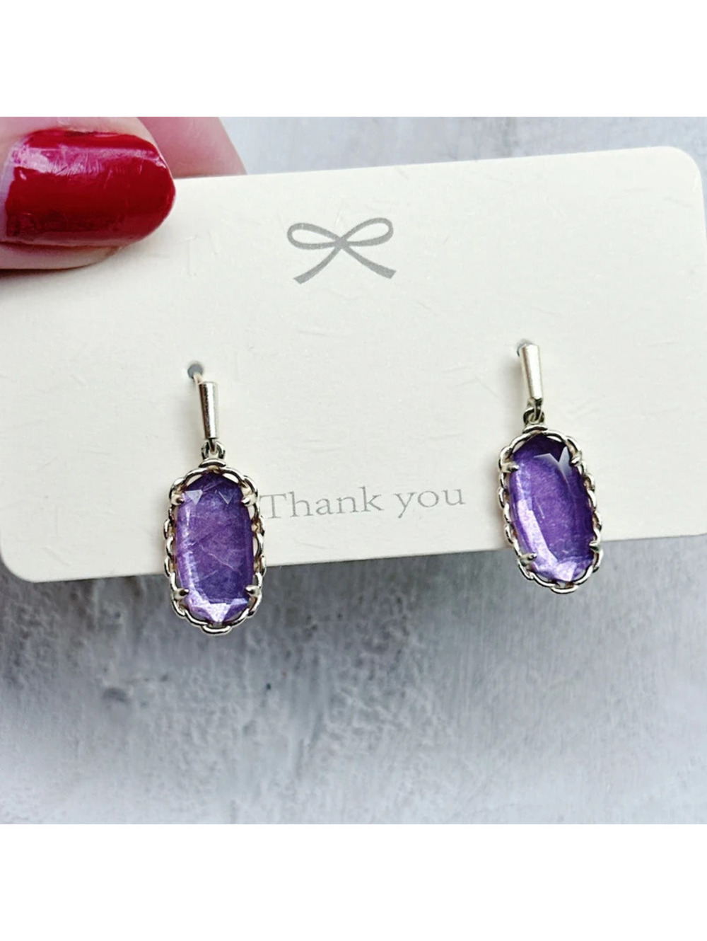 1335mc. Purple Dainty Earrings